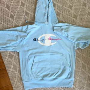 Baby blue champion hoodie